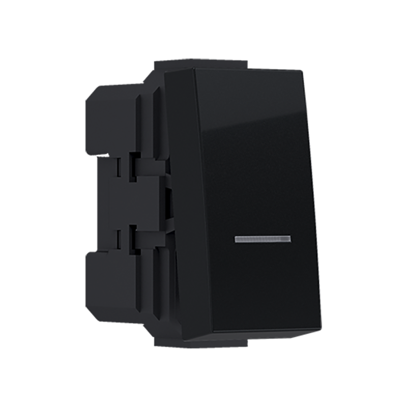 ^MODYS PUSH BUTTON SWITCH MATT BLACK 1 M. 1P 10A 250VAC IP20 10101312309