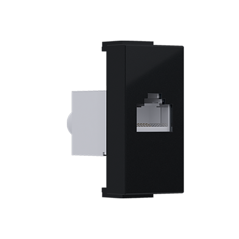 ^ MODYS DATA SOCKET MATT BLACK 1 M. RJ45 CAT.6 SCREENED IP20 10101312329