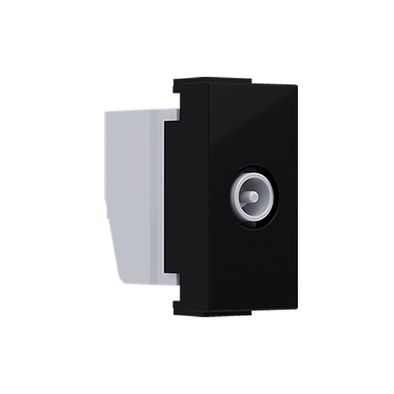^ MODYS TV-R SOCKET THROUGH-LINE MATT BLACK 1 M. IP20 10101312345