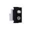 ^ MODYS SAT TV-R SOCKET THROUGH-LINE MATT BLACK 1 M. IP20 10101312348