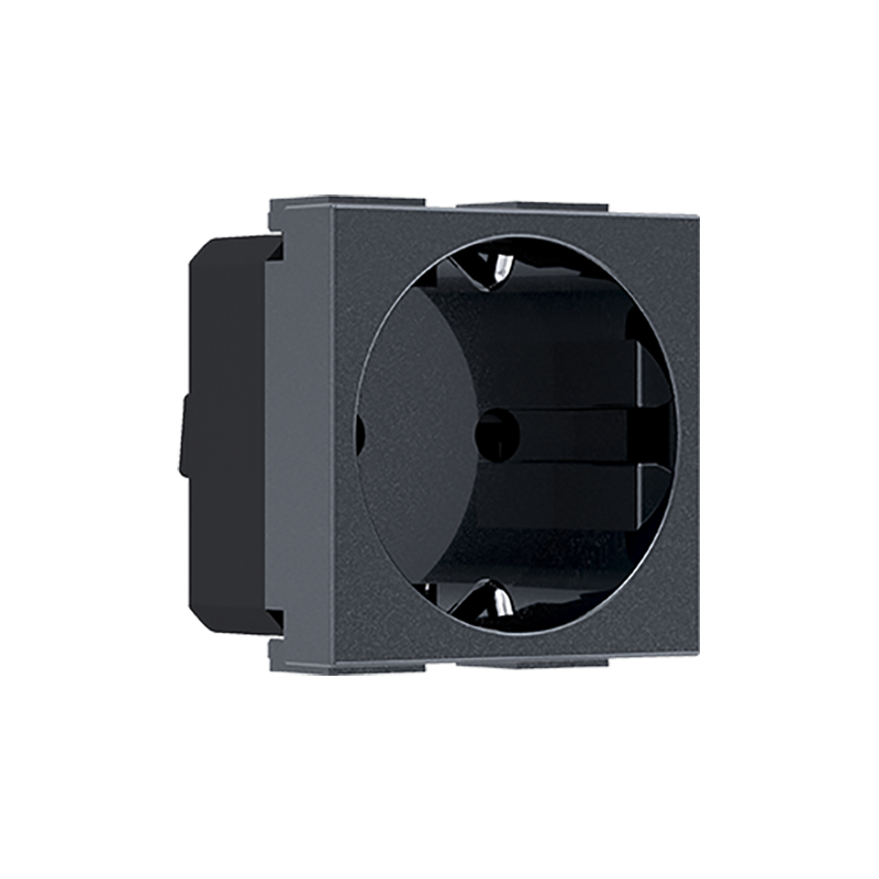 ^ MODYS SCHUKO SOCKET ANTHRACITE 2 M. 2P+E 16A 250VAC IP20 10101312420