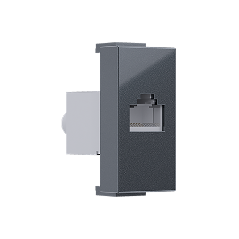 ^ MODYS TELEPHONE SOCKET ANTHRACITE 1 M. RJ11 CAT.3 IP20 10101312450