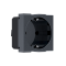 ^ MODYS SCHUKO SOCKET WITH SHUTTERS ANTHRACITE 2 M. 2P+E 16A 250VAC IP20 10101312480
