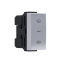 ^MODYS PUSH BUTTON BLIND SWITCH SILVER 1 M. 2P 10A 250VAC IP20 10101312505