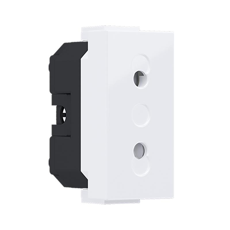 ^ MODYS EURO SOCKET WITH SHUTTERS WHITE 1 M. 2P 10A 250VAC IP20 10101312520