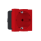 ^ MODYS SCHUKO SOCKET WITH SHUTTERS RED UPS 2 M. 2P+E 16A 250VAC IP20 10101312566