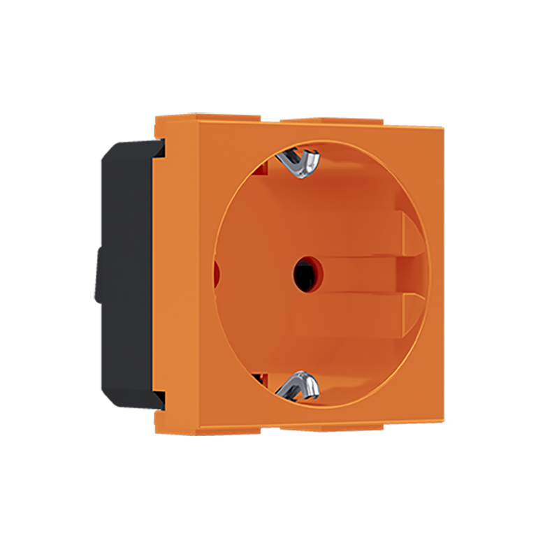 ^ MODYS SCHUKO SOCKET ORANGE ANTIBACT. 2 M. 2P+E 16A 250VAC IP20 10101312567