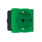 ^ MODYS SCHUKO SOCKET WITH SHUTTERS GREEN ANTIBACT. 2 M. 2P+E 16A 250VAC IP20 10101312570