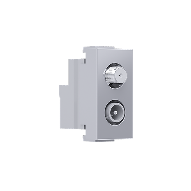^ MODYS SAT TV-R SOCKET END-LINE SILVER 1 M. IP20 10101312609