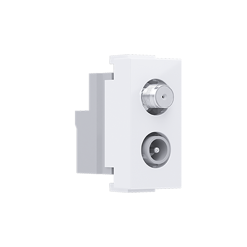 ^ MODYS SAT TV-R SOCKET THROUGH-LINE WHITE 1 M. IP20 10101312685