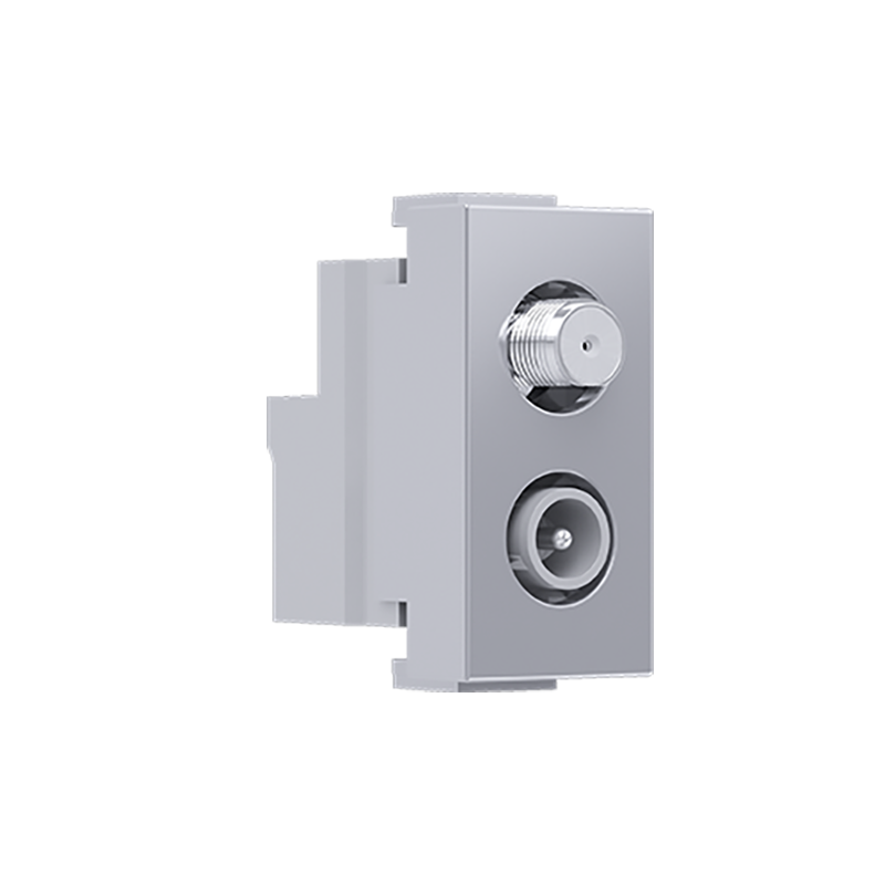 ^ MODYS SAT TV-R SOCKET THROUGH-LINE SILVER 1 M. IP20 10101312686