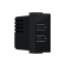^ MODYS USB CHARGER MATT BLACK 1 M. 2xUSB 5VDC 2x1.2A IP20 10101412355