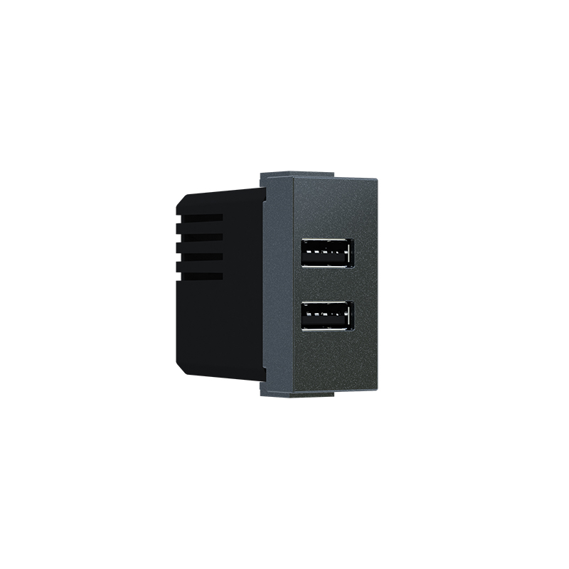 ^ MODYS USB CHARGER ANTHRACITE 1 M. 2xUSB TYPE A+C 5VDC 3A IP20 10101412363