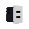 ^ MODYS USB CHARGER IVORY 1 M. 2xUSB 5VDC 2x1.2A IP20 10101412823