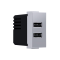 ^ MODYS USB CHARGER SILVER 1 M. 2xUSB 5VDC 2x1.2A IP20 10101412825