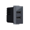 ^ MODYS USB CHARGER ANTHRACITE 1 M. 2xUSB 5VDC 2x1.2A IP20 10101412827