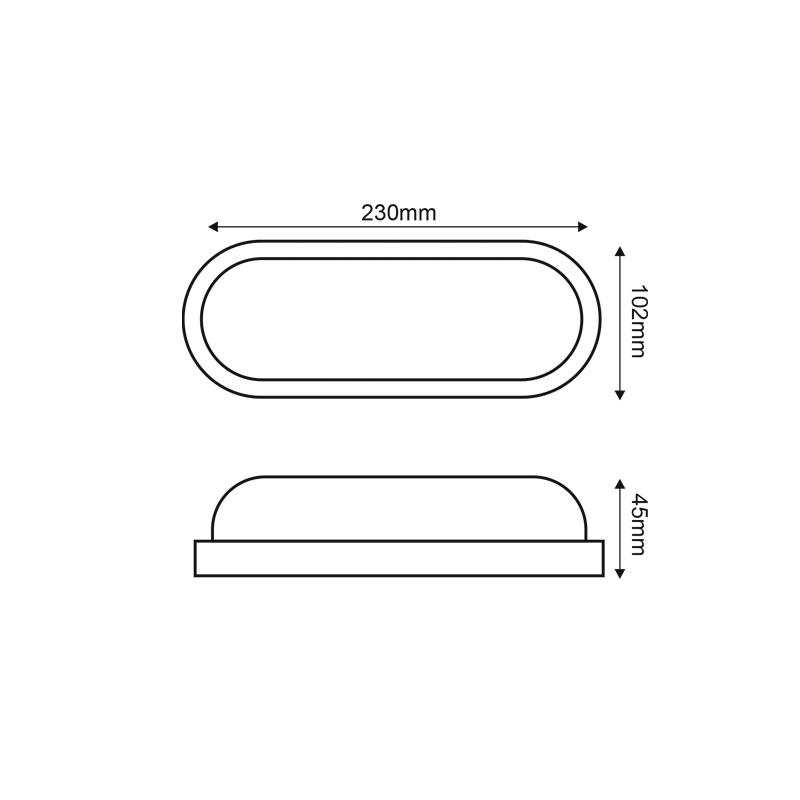LED PC WHITE WALL LUMINAIRE 230V AC IP65 20W 1750lm 4000K 110° Ra80 DORA2040W LED PC WHITE WALL LUMINAIRE 230V AC IP65 20W 1750lm 4000K 110° Ra80 DORA2040W