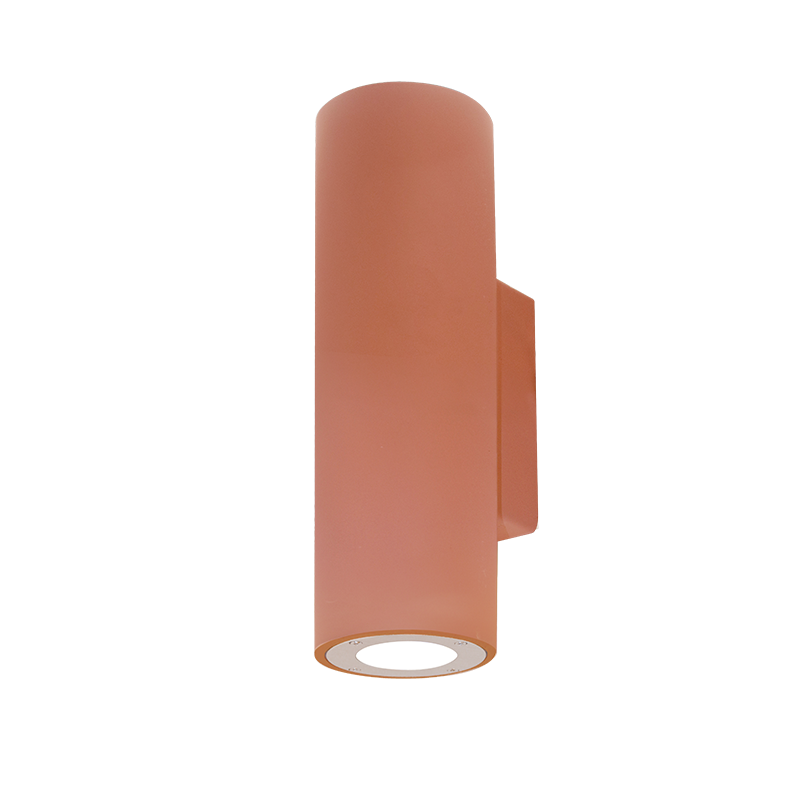 ^ROUND WALL MOUNTED UP-DOWN LUMINAIRE IP65 2XGU10 TERRACOTTA CEMENT MK0012RTC ^ROUND WALL MOUNTED UP-DOWN LUMINAIRE IP65 2XGU10 TERRACOTTA CEMENT MK0012RTC