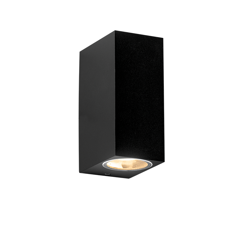 GU10 WALL LUMINAIRE PLASTIC 230V AC BLACK IP65 MAX.2X3W LED SL8111GU10B