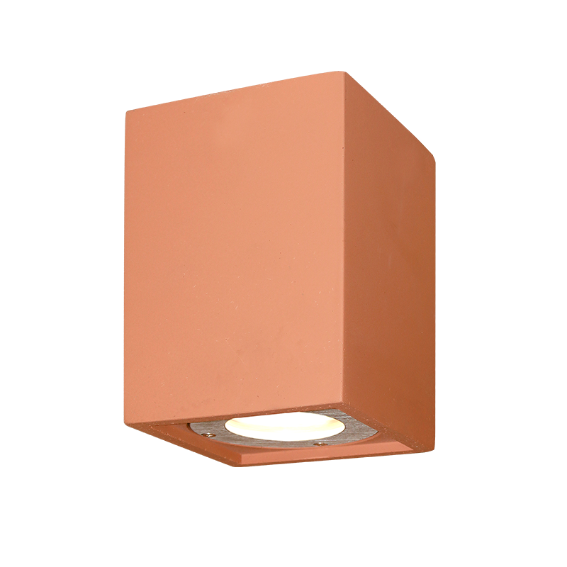 ^SQUARE CEILING LUMINAIRE IP65 GU10 TERRACOTTA CEMENT MK163130STC