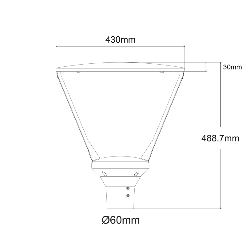 LED URBAN LUMINAIRE WITH ADJUSTABLE WATTAGE 30/40/50W 170/165/160 LM/W 4000K 230V 5YRS GUARANTEE ESTOR34540