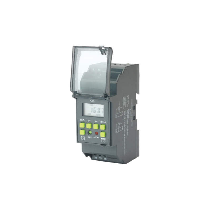 DIGITAL DIN RAIL TIME SWITCH-CRONO 110-240V AC 1C/O DY0067DDT0