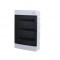 FLUSH MOUNTING 36 MODULES 3 ROWS TRANSPARENT  DOOR 282U36C