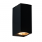 GU10 WALL LUMINAIRE 230V AC SAND BLACK IP65 MAX.2X35W LG2204GU10B