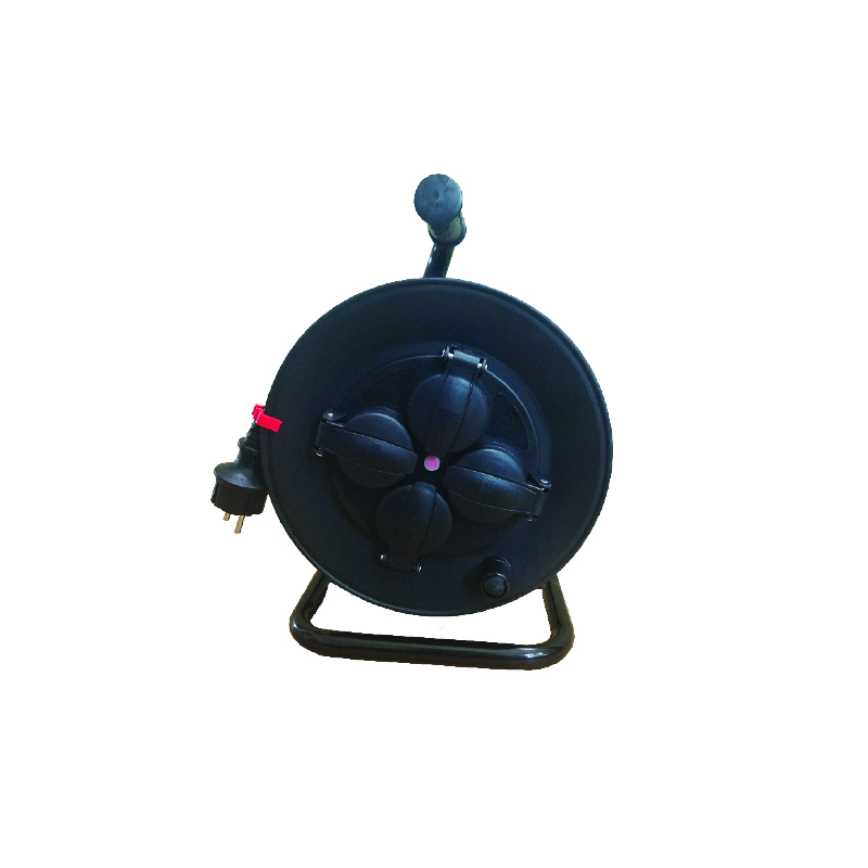 CABLE REEL PLASTIC OPEN TYPE 4 SCHUKO SOCKETS CHILD PROT. & THERMAL CUT H05RR-F 3x1.5mm2 IP44 50m BCR441550