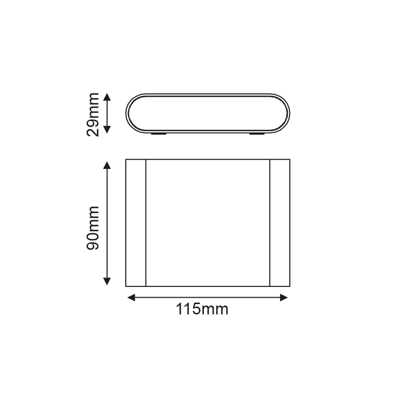 ^LED SMD WALL LUMINAIRE 7W 310LM 60° 230V AC 3.000K RUSTY CRI80 IP54 30.000HRS LG2631R
