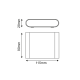 ^LED SMD WALL LUMINAIRE 7W 310LM 60° 230V AC 3.000K RUSTY CRI80 IP54 30.000HRS LG2631R