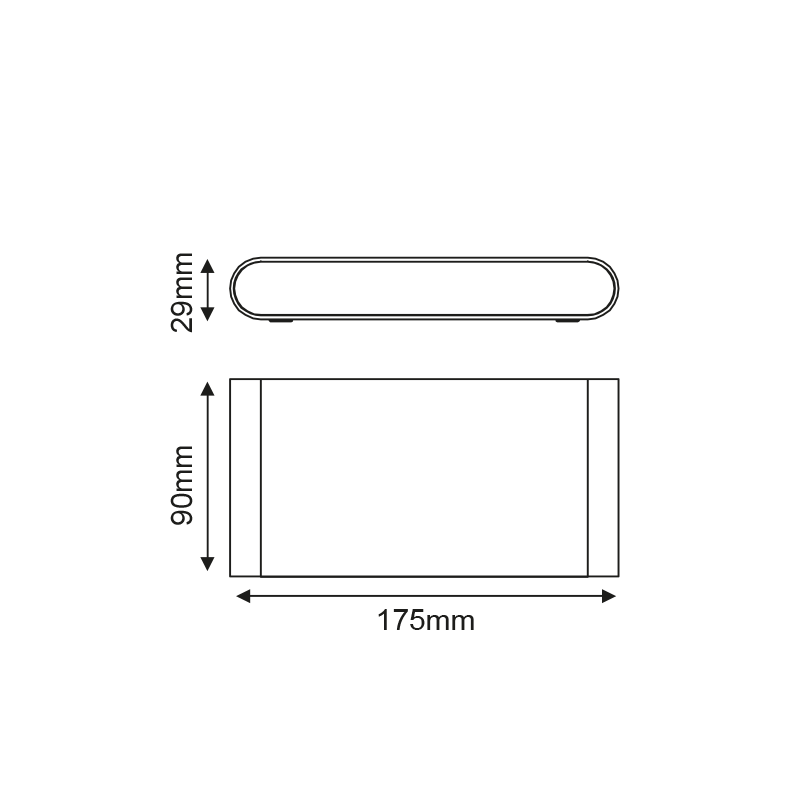 ^LED SMD WALL LUMINAIRE 11W 570LM 60° 230V AC 3.000K RUSTY CRI80 IP54 30.000HRS LG2632R