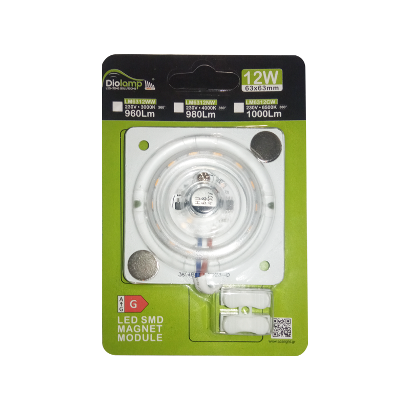 ^ LED SMD MAGNET MODULE 12W 230V AC 980LM 160° 4000K Ra80 LM6312NW
