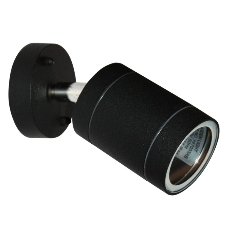 ALUMINIUM SPOTLIGHT GU10 BLACK WITH KEY RAL C0026 HI7033ABMS