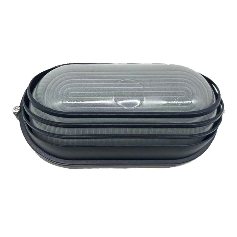 BULKHEAD OVAL 21cm WITH BLACK COVER RAL C0026 HI5033BMS