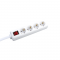 MULTISTRIP 4 SOCKETS WITH CHILD PROTECTION & SWITCH 16A IP20 WITH CABLE H05VV-F 3x1.5mm2/3m NET BMS20CS43