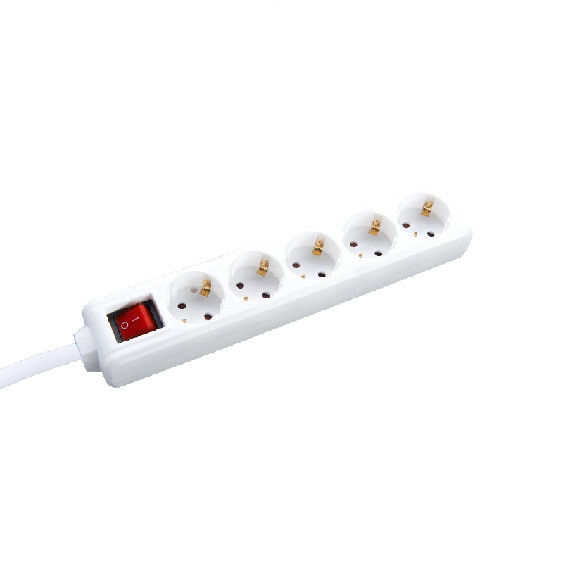 MULTISTRIP 5 SOCKETS WITH CHILD PROTECTION & SWITCH 16A IP20 WITH CABLE H05VV-F 3x1.5mm2/5m NET BMS20CS55
