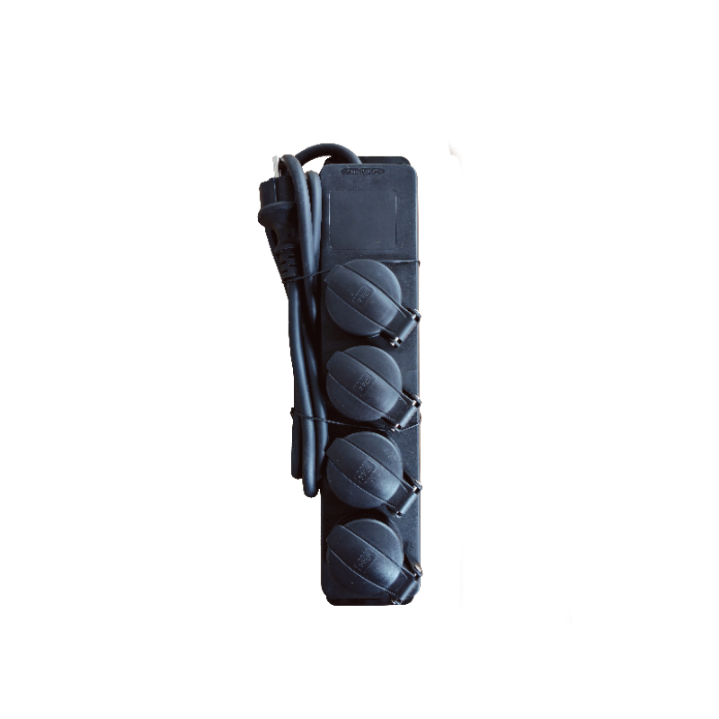 MULTISTRIP 4 SOCKETS WITH CHILD PROTECTION NO SWITCH 16A IP44 WITH CABLE H05RR-F 3x1.5mm2/ 1.5m NET BMS44C415