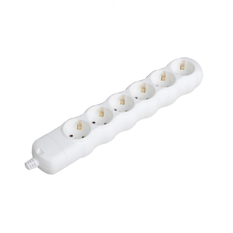 MULTISTRIP 6 SCHUKO SOCKETS WITH CHILD PROTECTION NO SWITCH NO CABLE 16A IP20 BMS206