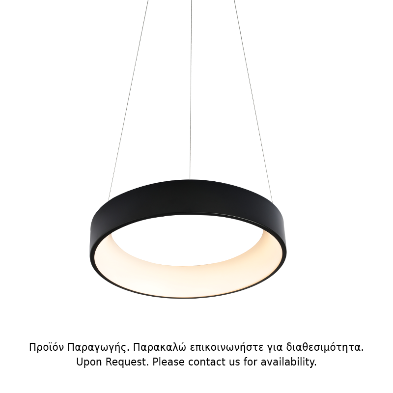 PENDANT LUMINAIRE LED 34W DIMMER 3000K 1700LM BLACK METAL D45XH120CM APOLLO BR81LEDP45BKD