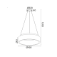 PENDANT LUMINAIRE LED 34W DIMMER 3000K 1700LM BLACK METAL D45XH120CM APOLLO BR81LEDP45BKD