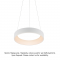PENDANT LUMINAIRE LED 34WDIMMER 3000K 1700LM WHITE METAL D45XH120CM APOLLO BR81LEDP45WHD