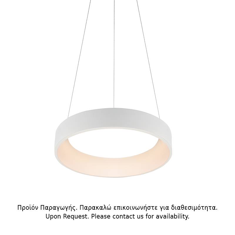 PENDANT LUMINAIRE LED 34WDIMMER 3000K 1700LM WHITE METAL D45XH120CM APOLLO BR81LEDP45WHD