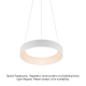 PENDANT LUMINAIRE LED 34WDIMMER 3000K 1700LM WHITE METAL D45XH120CM APOLLO BR81LEDP45WHD