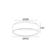 CEILING LUMINAIRE LED 34W DIMMER 3000K 1700LM WHITE METAL D45XH14CM APOLLO BR81LEDC45WHD