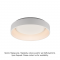 CEILING LUMINAIRE LED 48W DIMMER 3000K 2630LM WHITE METAL D60XH14CM APOLLO BR81LEDC60WHD