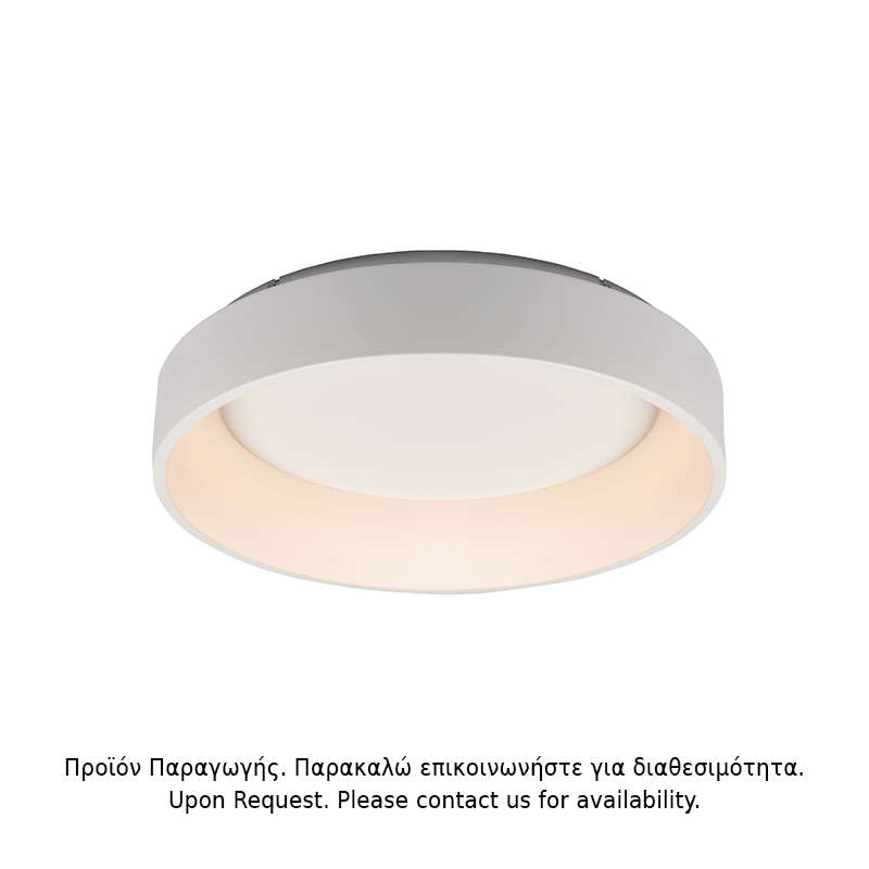 CEILING LUMINAIRE LED 48W DIMMER 3000K 2630LM WHITE METAL D60XH14CM APOLLO BR81LEDC60WHD