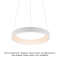 PENDANT LUMINAIRE LED 80W DIMMER 3000K 4100LM WHITE METAL D78XH120CM APOLLO BR81LEDP78WHD