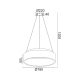 PENDANT LUMINAIRE LED 80W DIMMER 3000K 4100LM WHITE METAL D78XH120CM APOLLO BR81LEDP78WHD