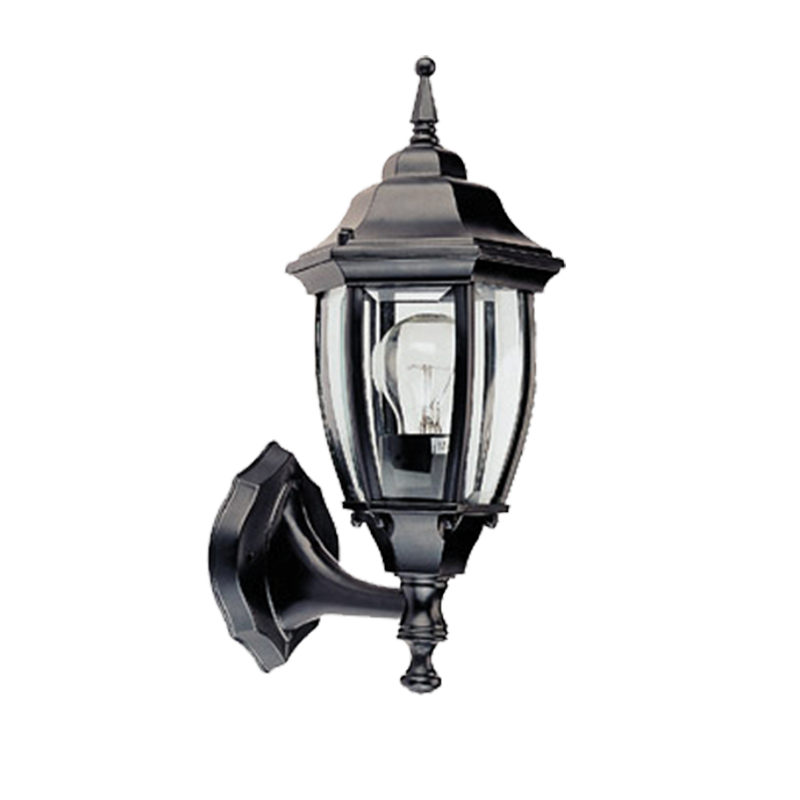 WALL LANTERN BLACK IR44 E27 60W TOP RAL C0026 HI6171BMS